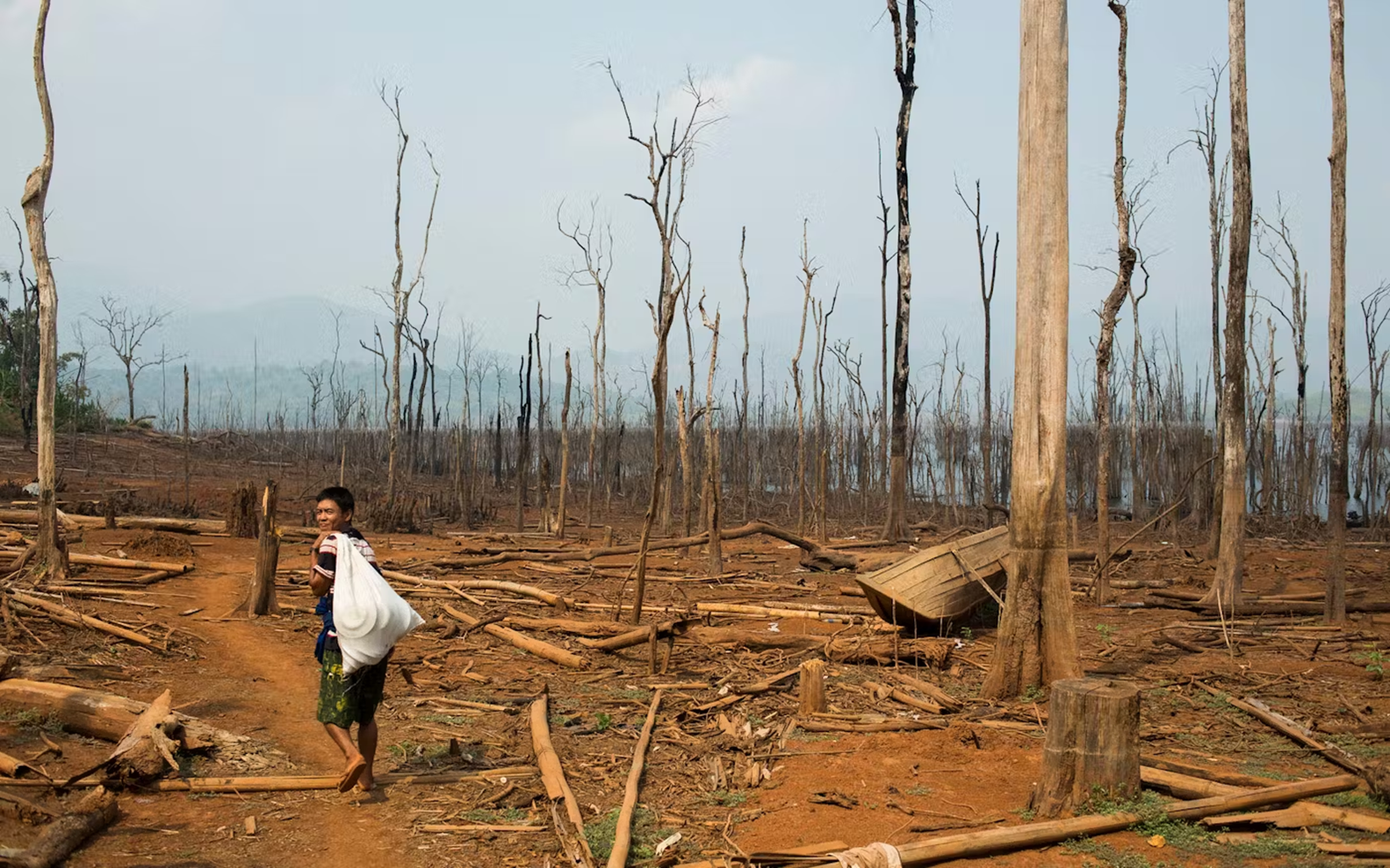 Deforestation caused by mining near Kan Par Ni village in Myanmar.